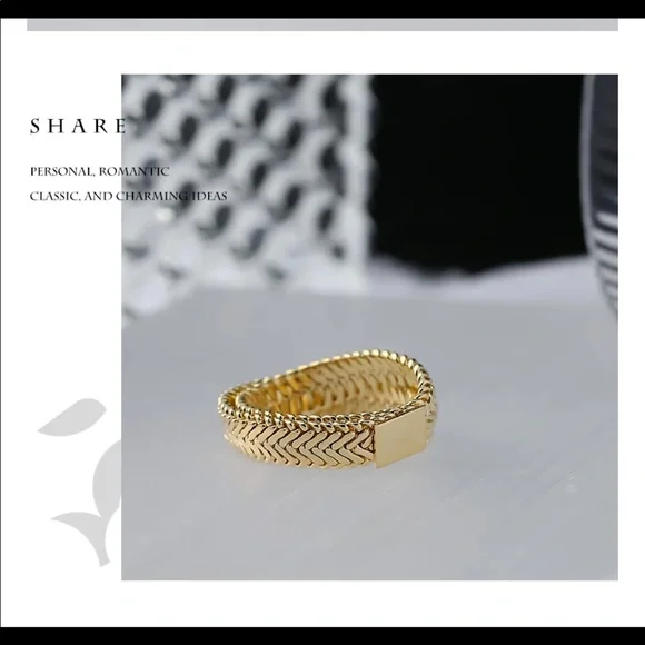 Gold plated multilayered ring - Picture 6 of 6